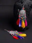 Oxidised Feather Earrings