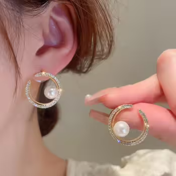 Moon Stud Earrings