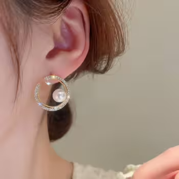 Moon Stud Earrings