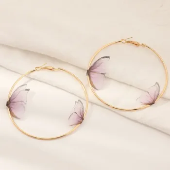 Butterfly Hoop Earring