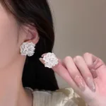 White Flower Earrings