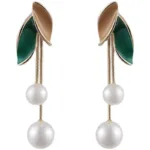 Green Leaf Earrings