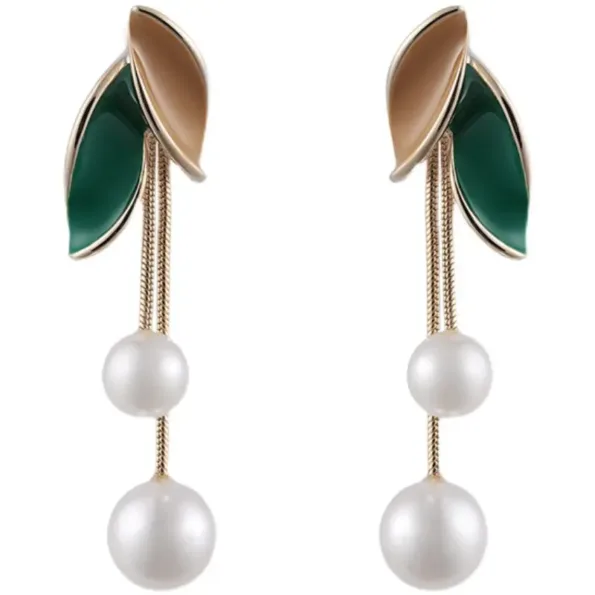 Green Leaf Earrings