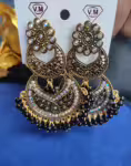 Chandbali Earrings white