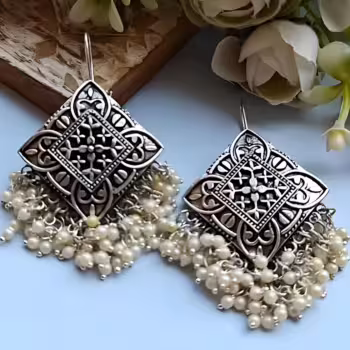 Floral Chandbali Earrings