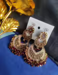 Chandbali Earrings white
