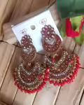 Chandbali Earrings white