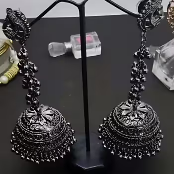 Oxidized Black Jhumka