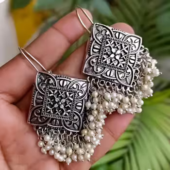 Floral Chandbali Earrings