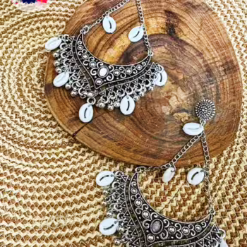 Long Oxidized Earrings Design
