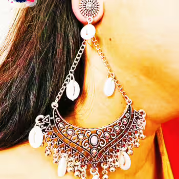 Long Oxidized Earrings Design